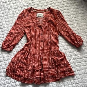 || Holding Horses by Anthropologie || Longsleeve tunic top• Extra Small rust